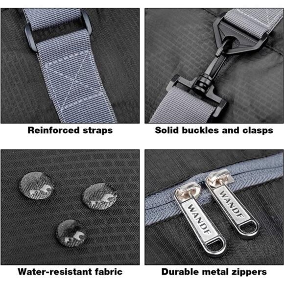 Airlines Personal Item Bag 18x14x8 Foldable Travel Duffel Carry on Weekender - Picture 6 of 7